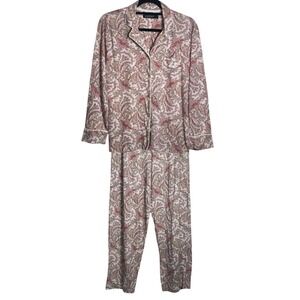 Lauren‎ Ralph Lauren Black Label Pajama Set Women's Size Medium Paisley Luxe